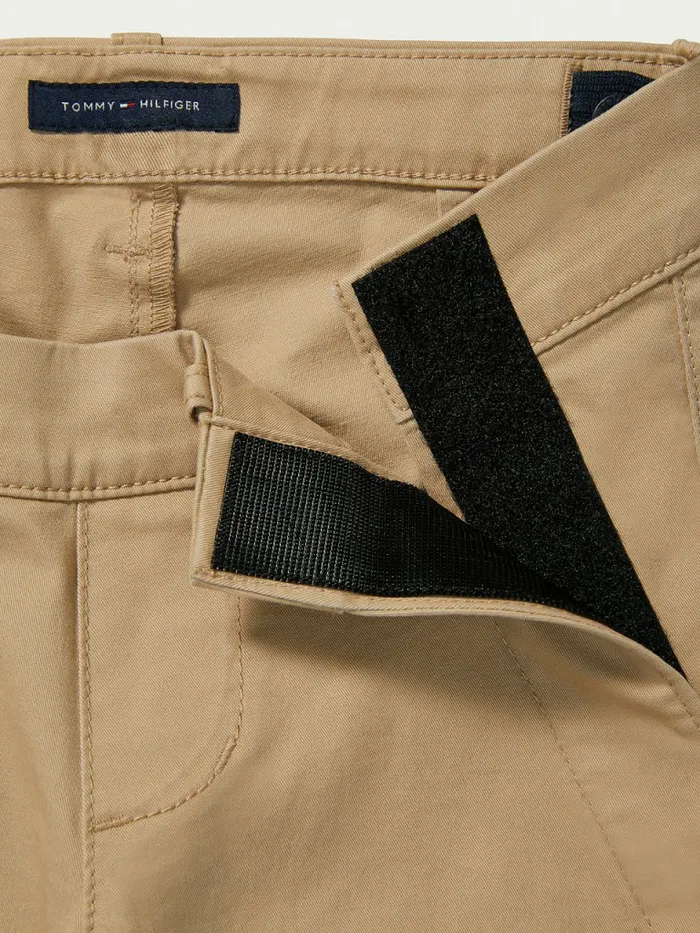 Tommy Hilfiger Adaptive Seated Fit Stretch Chinos Cornstalk Boys Trousers and Shorts Cheap On Sale
