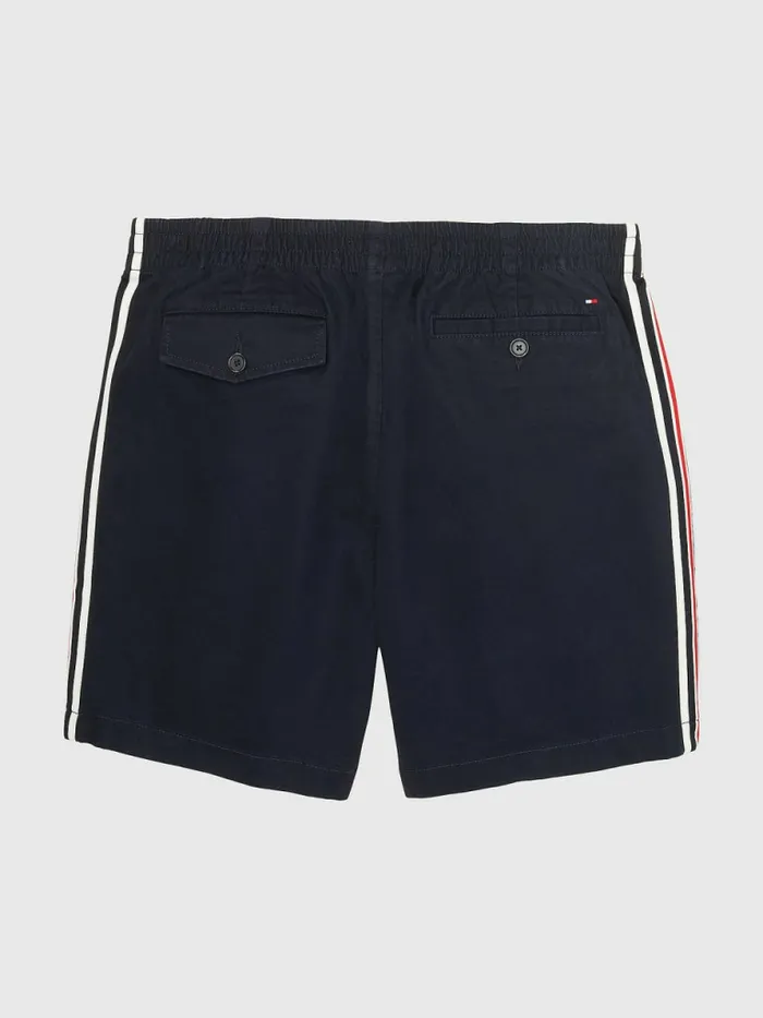 Tommy Hilfiger Adaptive Side Stripe Shorts Sky Captain Mens Tommy Adaptive For Sale