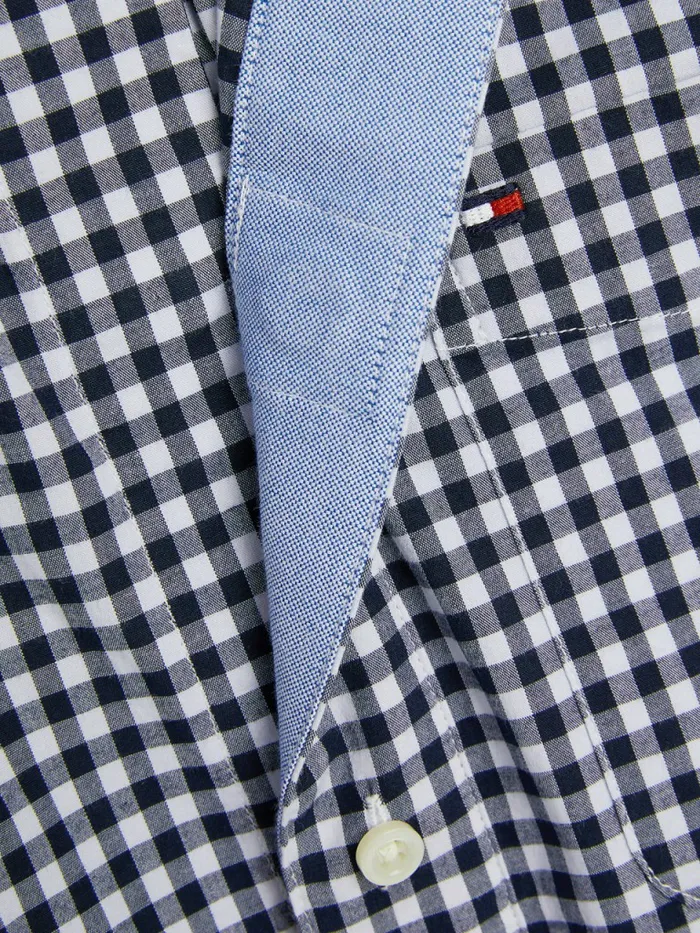 Tommy Hilfiger Adaptive Stretch Check Custom Fit Shirt Sky Captain Mens Shirts Online