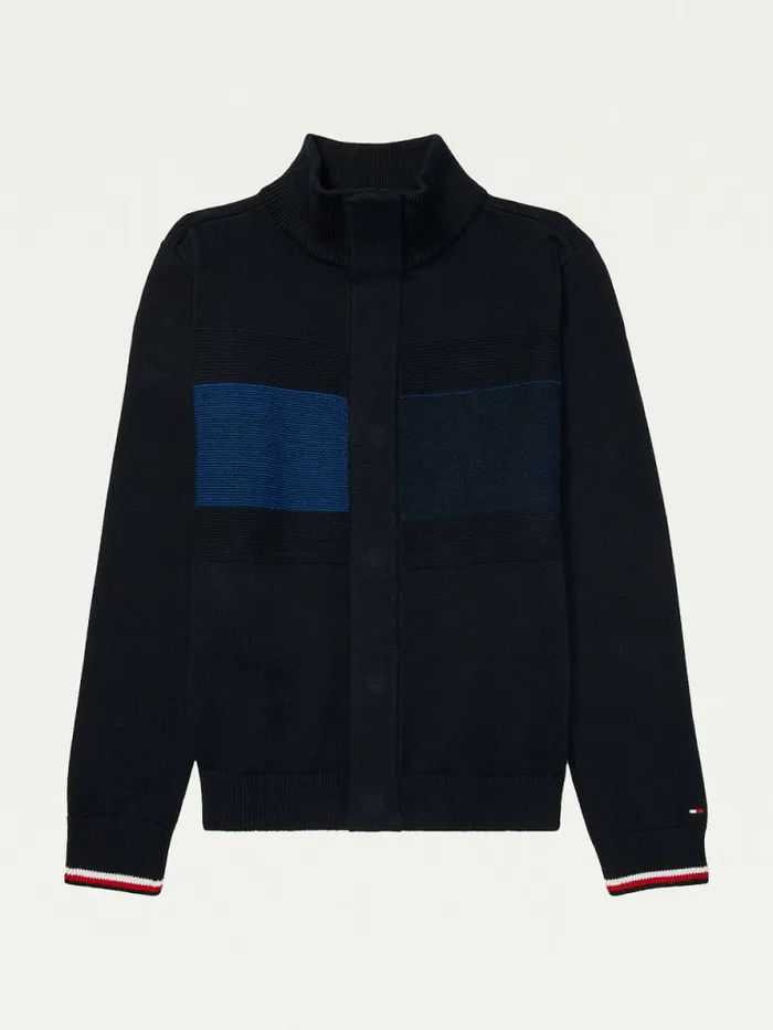 Tommy Hilfiger Adaptive Stripe Flag Mock Turtleneck Jumper Sky Captain Boys Jumpers and Cardigans Gift Ideas Tommy Hilfiger Adaptive Stripe Flag Mock Turtleneck Jumper Sky Captain Boys Jumpers and Cardigans Gift Ideas