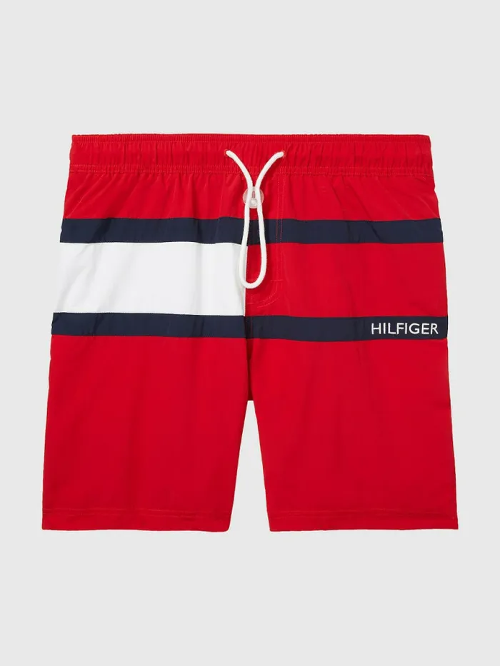 Tommy Hilfiger Adaptive Tailored Swim Shorts Apple Red Mens Tommy Adaptive Popular Tommy Hilfiger Adaptive Tailored Swim Shorts Apple Red Mens Tommy Adaptive Popular