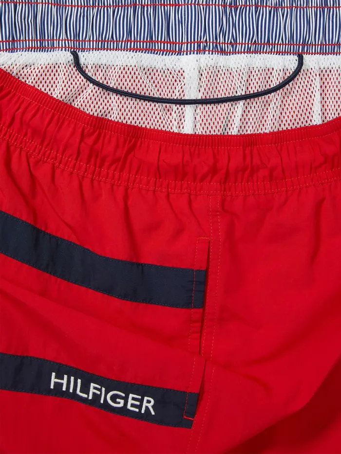 Tommy Hilfiger Adaptive Tailored Swim Shorts Apple Red Mens Tommy Adaptive Popular