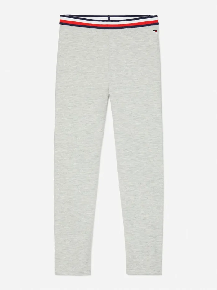Tommy Hilfiger Adaptive Tommy Icons Essential Leggings Light Grey Heather Girls Trousers Shorts and Skirts Popular Tommy Hilfiger Adaptive Tommy Icons Essential Leggings Light Grey Heather Girls Trousers Shorts and Skirts Popular