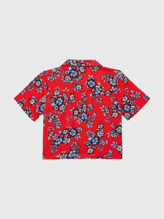 Tommy Hilfiger Adaptive Viscose Floral Print Top Fireworks Multi Girls Tops and TShirts Gift 4 You