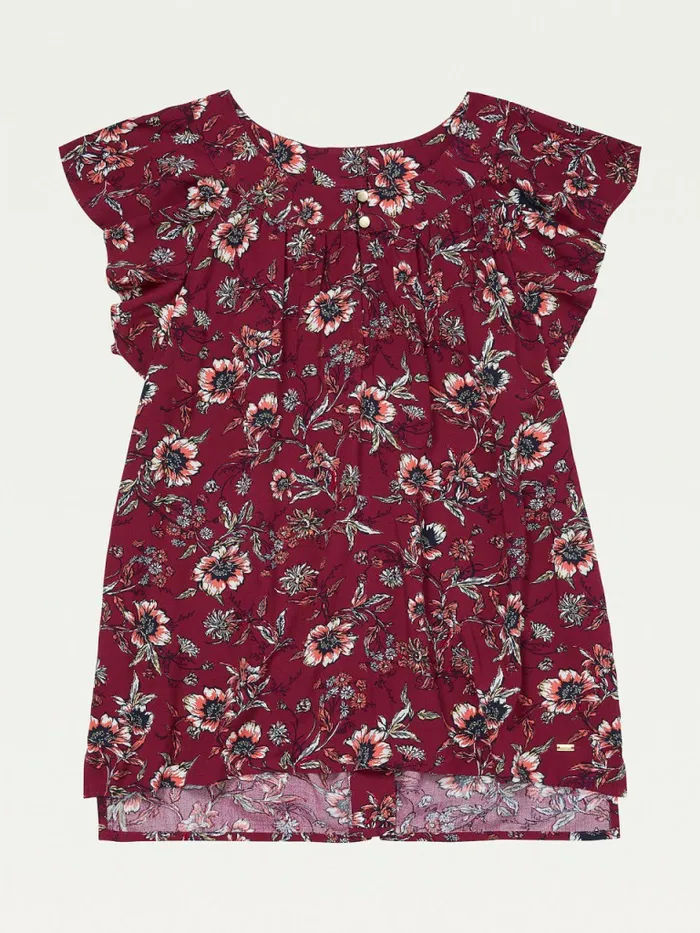 Tommy Hilfiger Adaptive Viscose Floral Print Top RhododendronMulti Womens Shirts and Blouses Casaul Tommy Hilfiger Adaptive Viscose Floral Print Top RhododendronMulti Womens Shirts and Blouses Casaul