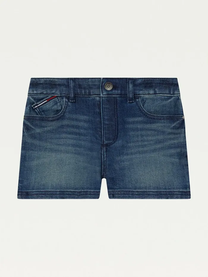 Tommy Hilfiger Adaptive Washed Denim Shorts Toni Wash Girls Trousers Shorts and Skirts Gift for Friend