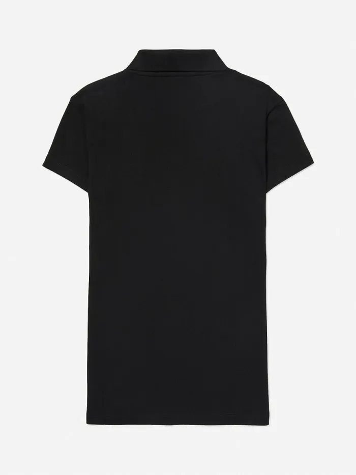 Tommy Hilfiger Adaptive Zipped Slim Fit Polo Th Deep Black Womens Polo Shirts Fashion