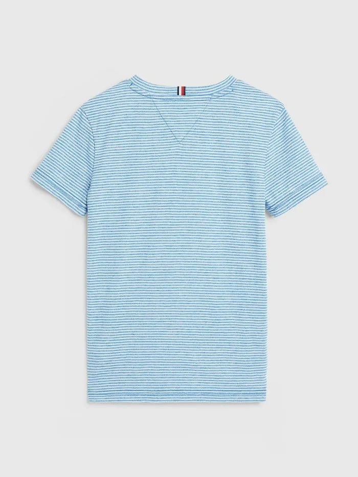 Tommy Hilfiger AllOver Stripe TShirt Regatta Blue Stripe Boys TShirts and Polos Popular