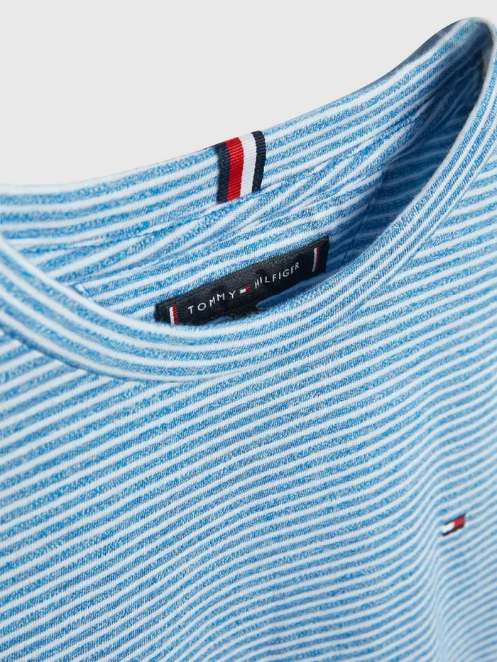 Tommy Hilfiger AllOver Stripe TShirt Regatta Blue Stripe Boys TShirts and Polos Popular