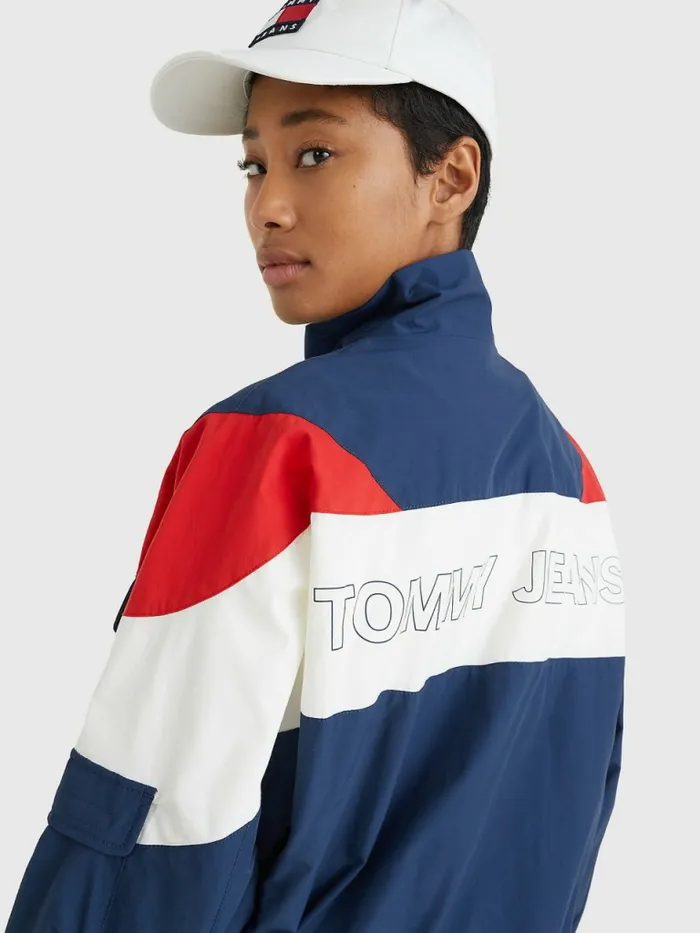 Tommy Hilfiger Archive ColourBlocked Track Jacket Twilight NavyMulti Womens Coats and Jackets Fashion
