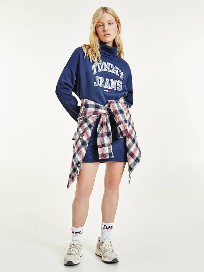 Tommy Hilfiger Argyle Logo Sweater Dress Twilight Navy Womens Dresses and Jumpsuits Casaul Tommy Hilfiger Argyle Logo Sweater Dress Twilight Navy Womens Dresses and Jumpsuits Casaul