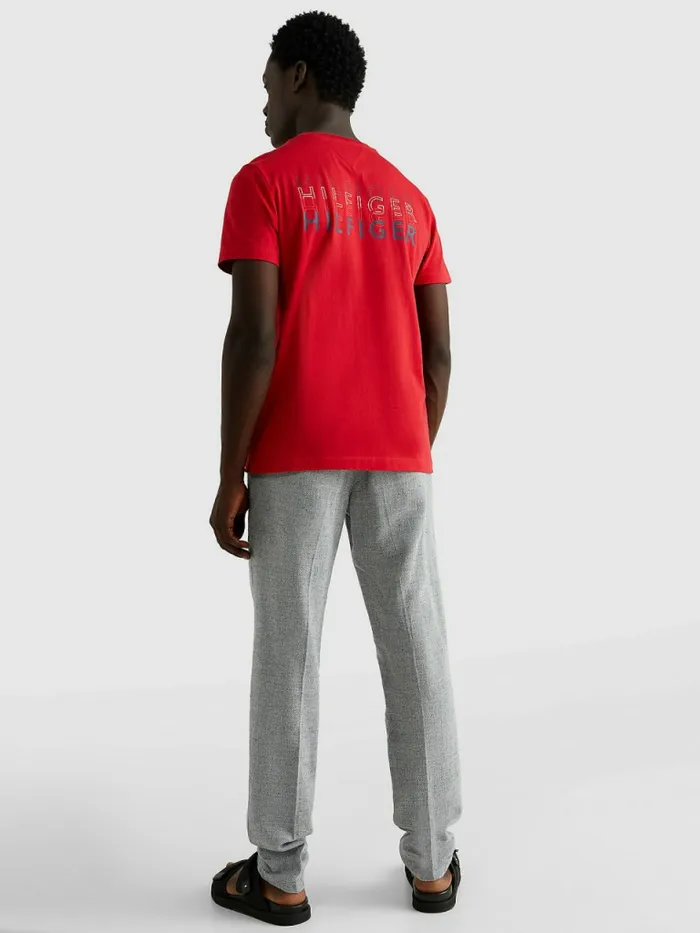 Tommy Hilfiger Back Logo TShirt Primary Red Mens TShirts Gift 4 You