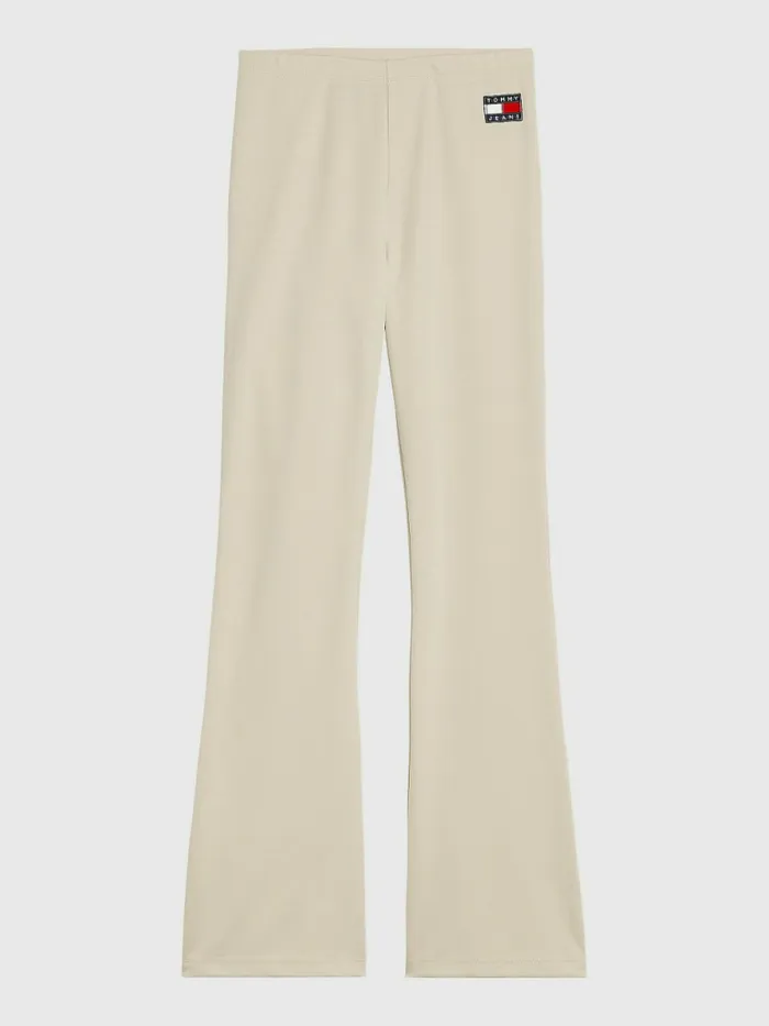 Tommy Hilfiger Badge Flared Leggings Savannah Sand Womens Trousers