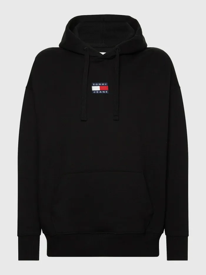 Tommy Hilfiger Badge Fleece Hoody Black Mens Sweatshirts and Hoodies Gift for Friend Tommy Hilfiger Badge Fleece Hoody Black Mens Sweatshirts and Hoodies Gift for Friend
