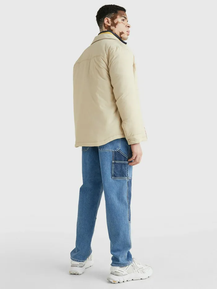 Tommy Hilfiger Badge Padded Jacket Savannah Sand Mens Coats and Jackets For Sale