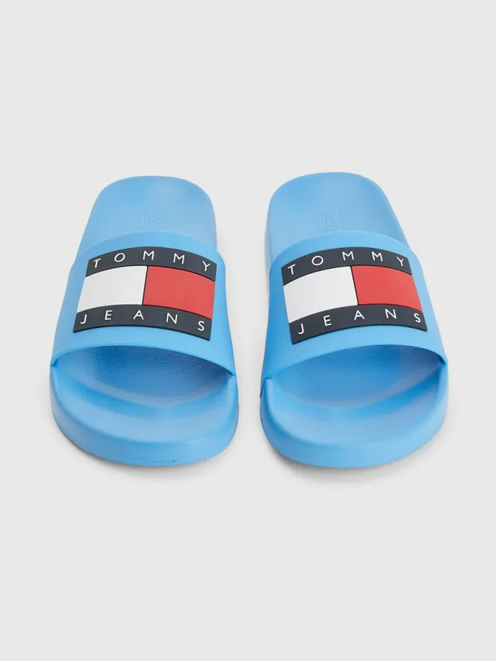Tommy Hilfiger Badge Slides Blue Crush Womens Sandals Gift 4 You