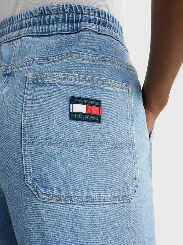 Tommy Hilfiger Betsy Drawstring Faded Jogger Jeans Denim Light Womens Jeans For Sale