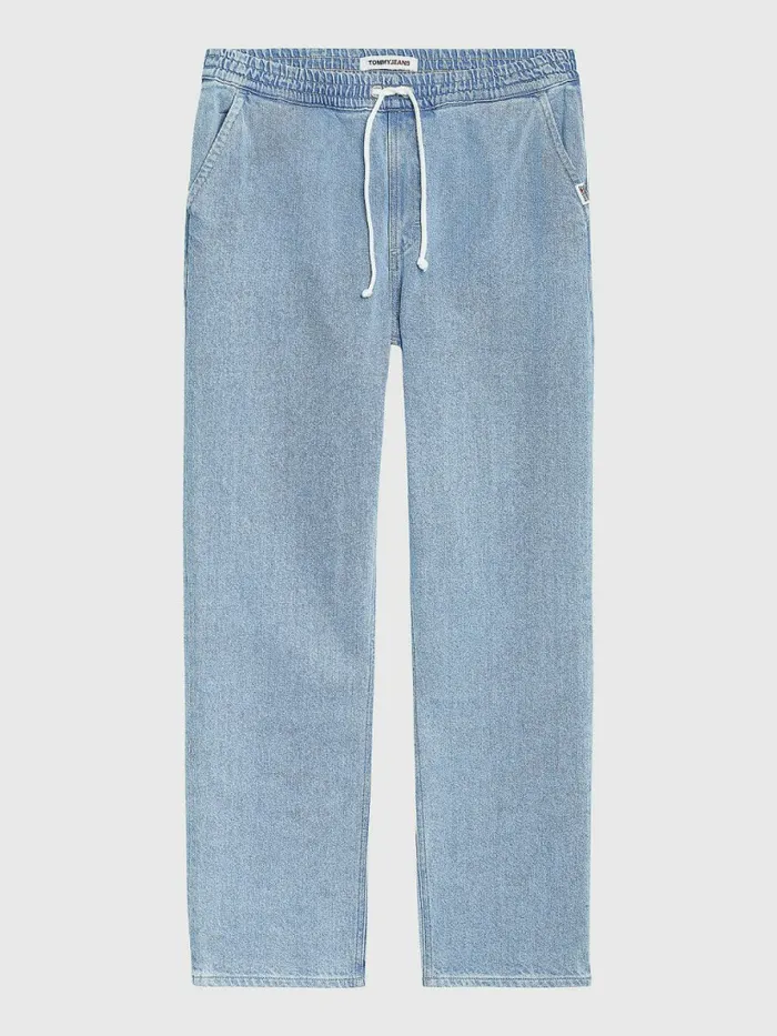 Tommy Hilfiger Betsy Drawstring Faded Jogger Jeans Denim Light Womens Jeans For Sale