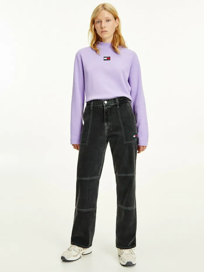 Tommy Hilfiger Betsy Mid Rise Straight Carpenter Jeans Denim Black Womens Jeans Online