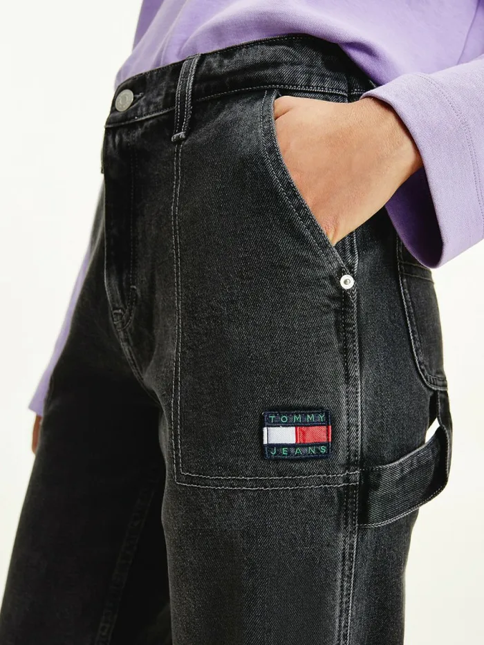 Tommy Hilfiger Betsy Mid Rise Straight Carpenter Jeans Denim Black Womens Jeans Online
