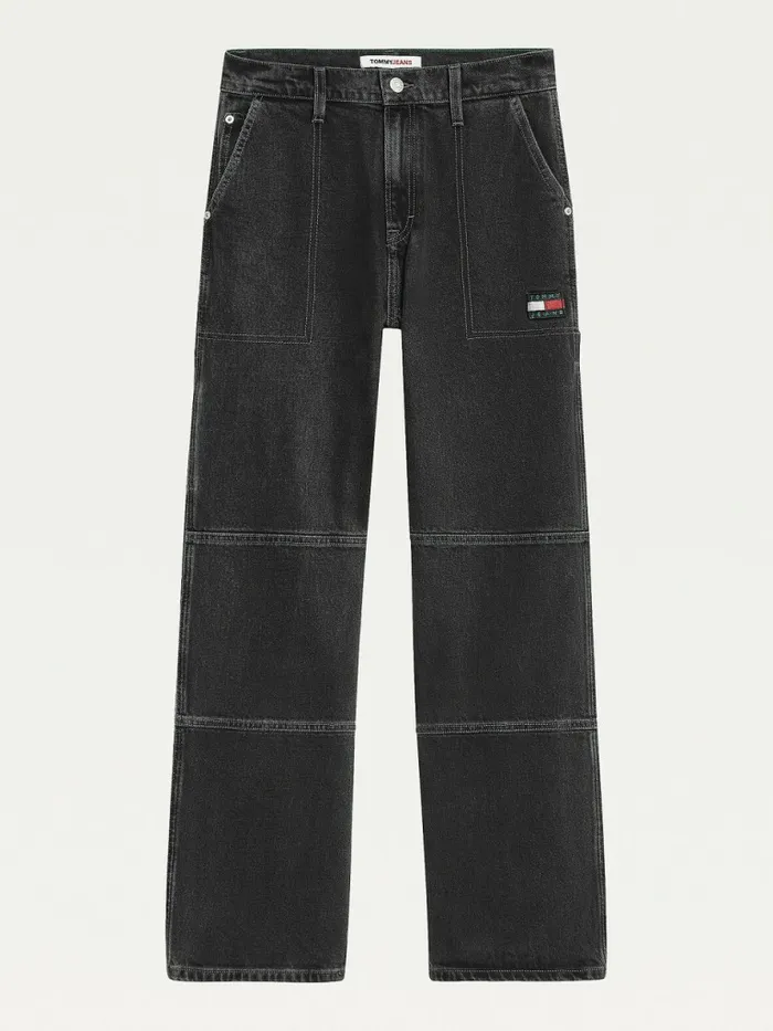 Tommy Hilfiger Betsy Mid Rise Straight Carpenter Jeans Denim Black Womens Jeans Online