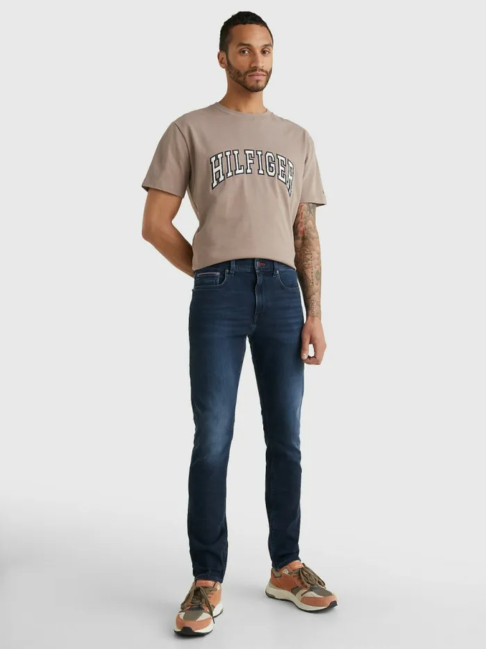 Tommy Hilfiger Bleecker Slim Faded Jeans Iowa Blue Black Mens Essentials Casaul