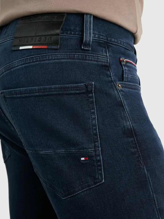 Tommy Hilfiger Bleecker Slim Faded Jeans Iowa Blue Black Mens Essentials Casaul