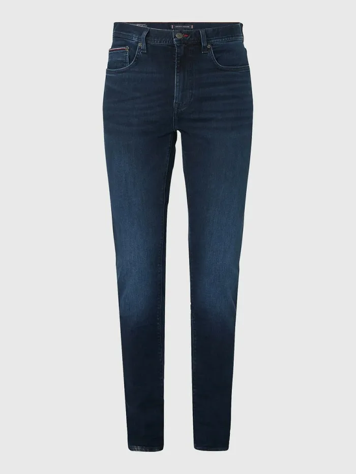 Tommy Hilfiger Bleecker Slim Faded Jeans Iowa Blue Black Mens Essentials Casaul