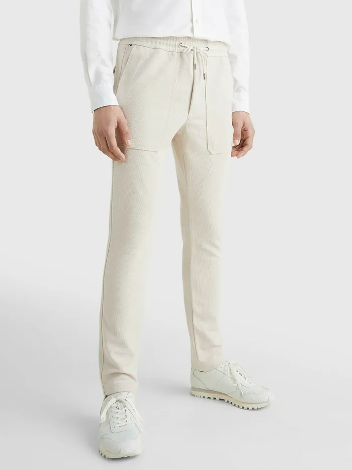 Tommy Hilfiger Bleecker Slim Fit Utility Trousers Feather White Mens Trousers Tommy Hilfiger Bleecker Slim Fit Utility Trousers Feather White Mens Trousers