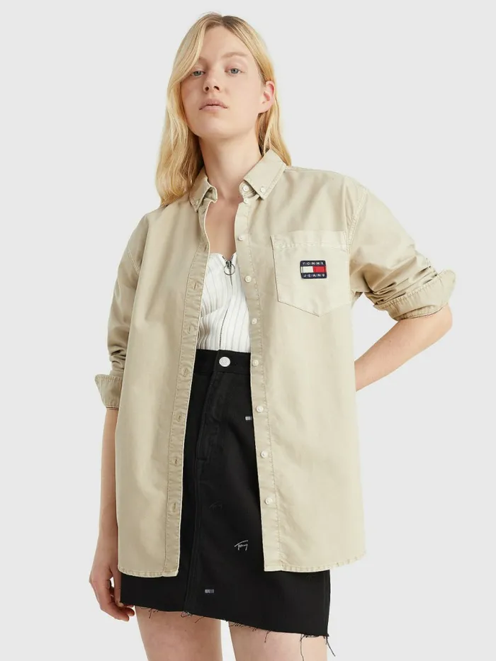 Tommy Hilfiger Boyfriend Fit Shirt Savannah Sand Womens Shirts and Blouses Near Me Tommy Hilfiger Boyfriend Fit Shirt Savannah Sand Womens Shirts and Blouses Near Me
