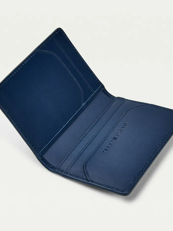 Tommy Hilfiger Business Monogram Bifold Card Holder Twilight Indigo Cube Monogram Mens Wallets and Card Holders Popular