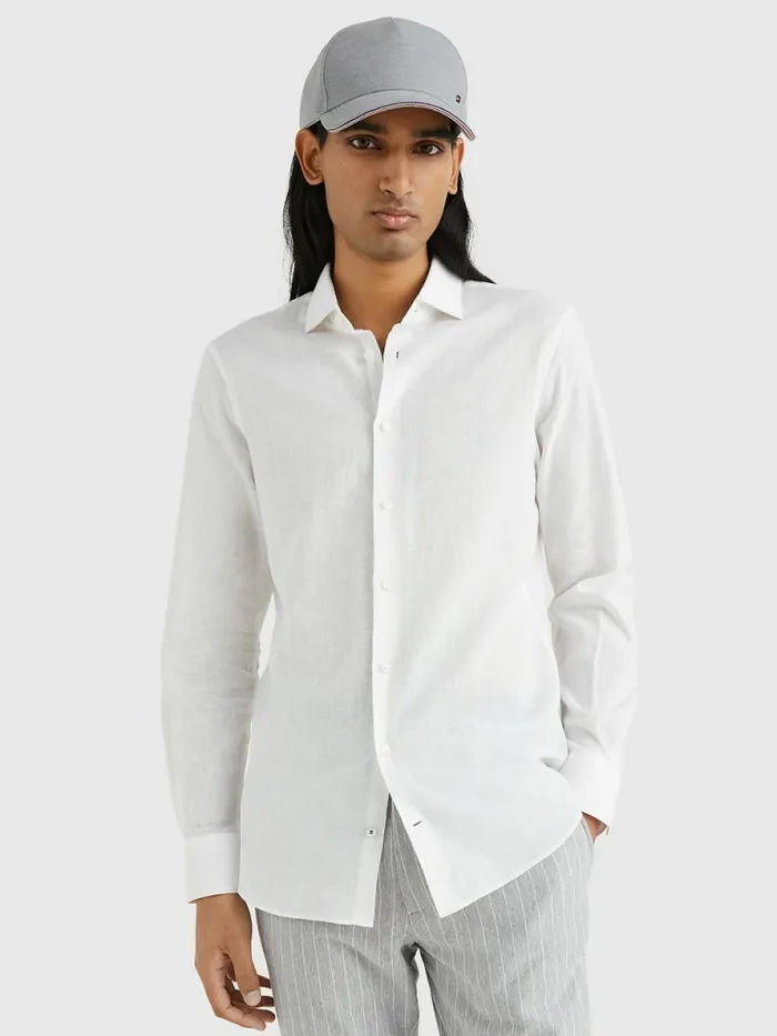Tommy Hilfiger Business Slim Fit Shirt White Mens Shirts Sale