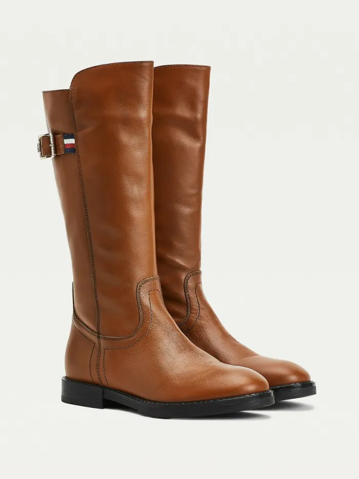 Tommy Hilfiger Calf Leather Boots Tobacco Girls Shoes and Accessories Gift for Friend Tommy Hilfiger Calf Leather Boots Tobacco Girls Shoes and Accessories Gift for Friend
