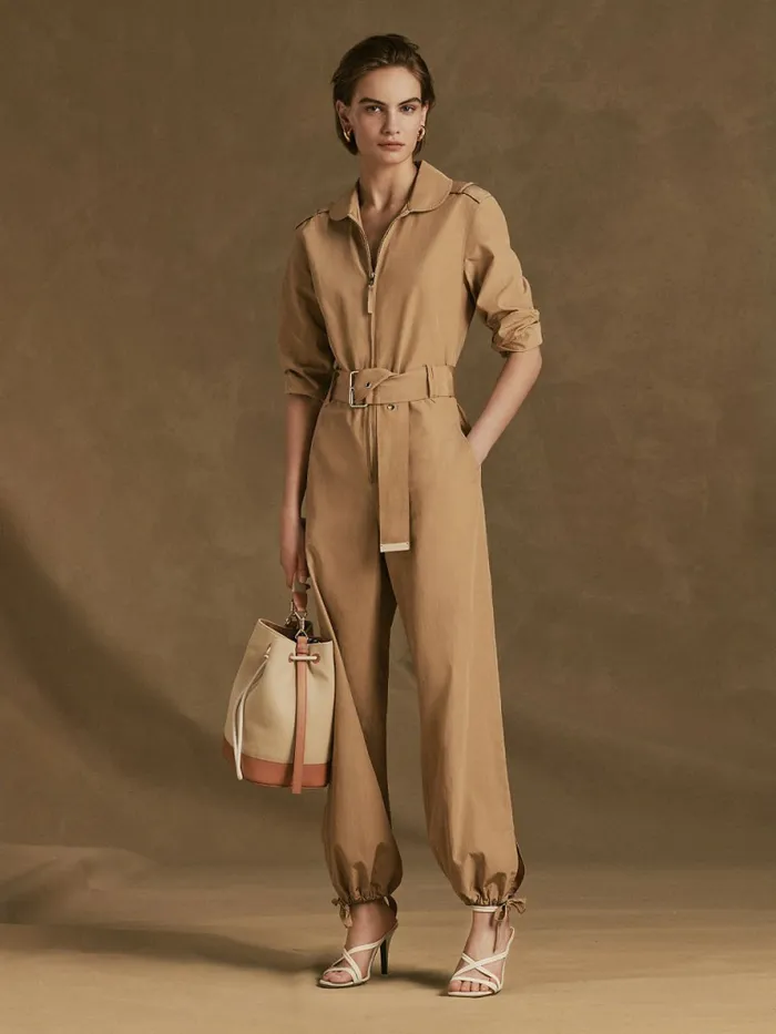 Tommy Hilfiger Canvas Crest Bucket Bag Desert Sand Dune Womens Bags Gift for Friend
