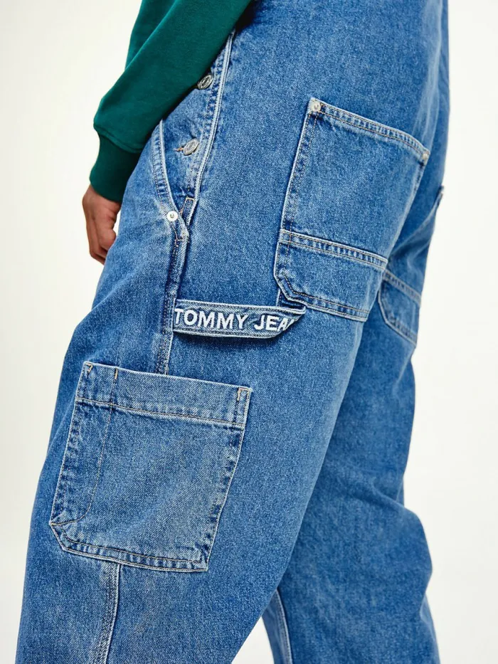 Tommy Hilfiger Carpenter Denim Dungarees Denim Black Mens Jeans Cheap On Sale