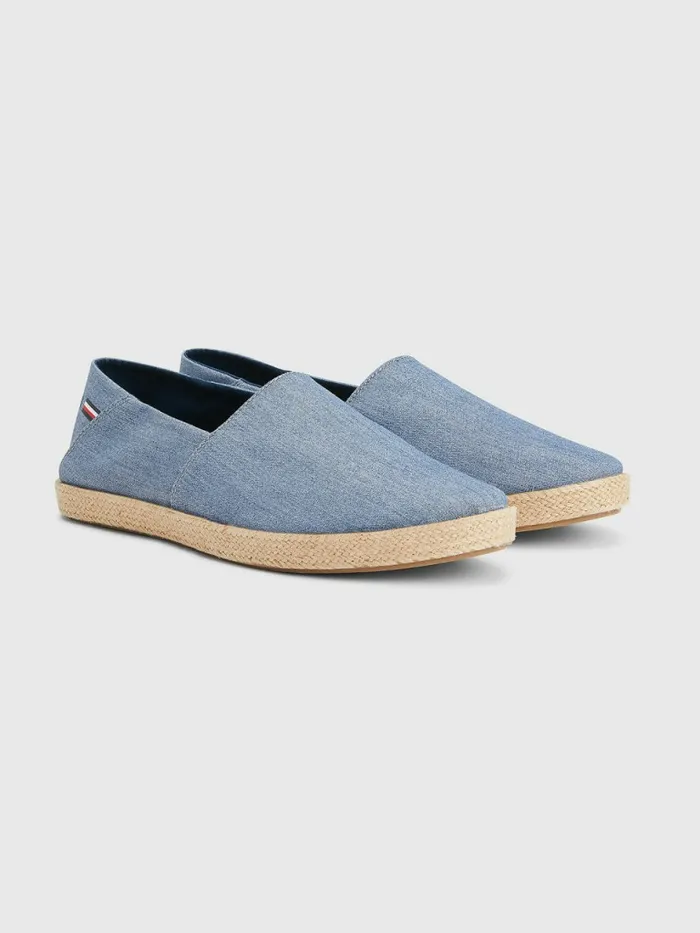 Tommy Hilfiger Chambray Espadrilles Twilight Indigo Mens Sandals Sliders and Flip Flops Cheap On Sale Tommy Hilfiger Chambray Espadrilles Twilight Indigo Mens Sandals Sliders and Flip Flops Cheap On Sale