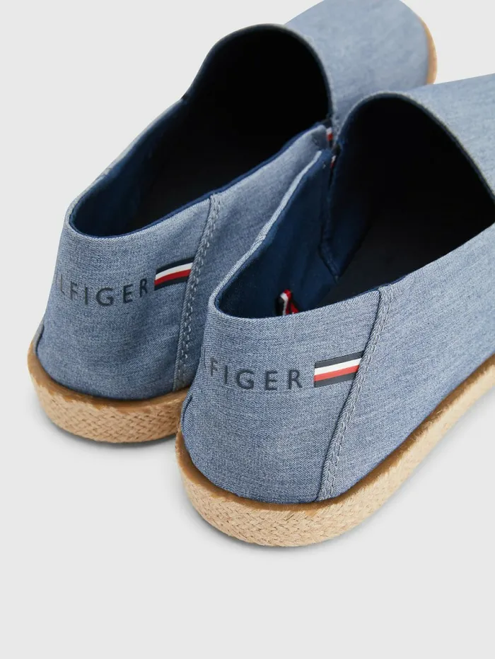 Tommy Hilfiger Chambray Espadrilles Twilight Indigo Mens Sandals Sliders and Flip Flops Cheap On Sale