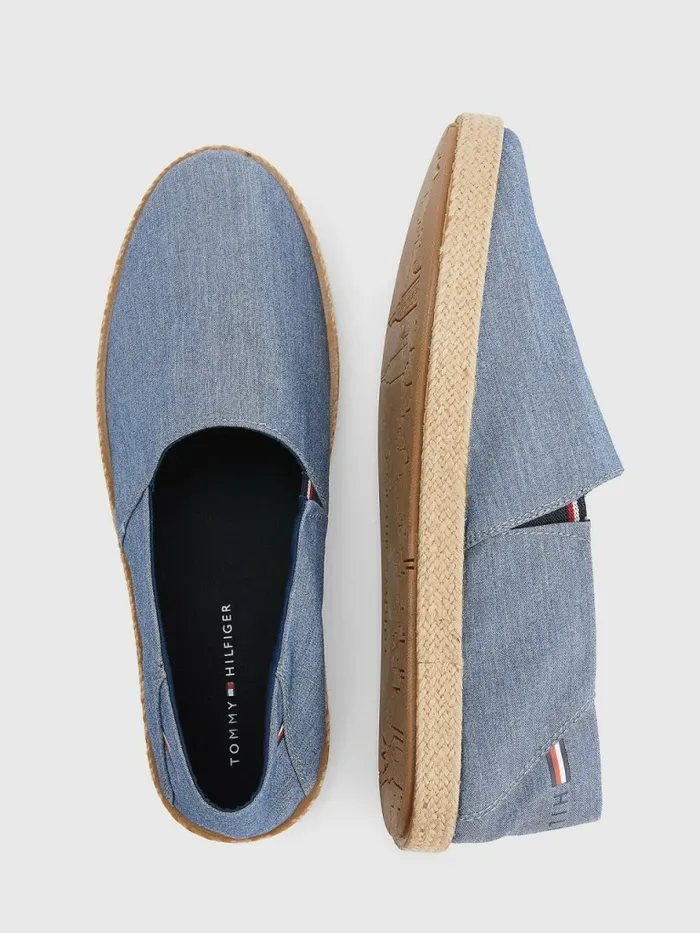 Tommy Hilfiger Chambray Espadrilles Twilight Indigo Mens Sandals Sliders and Flip Flops Cheap On Sale