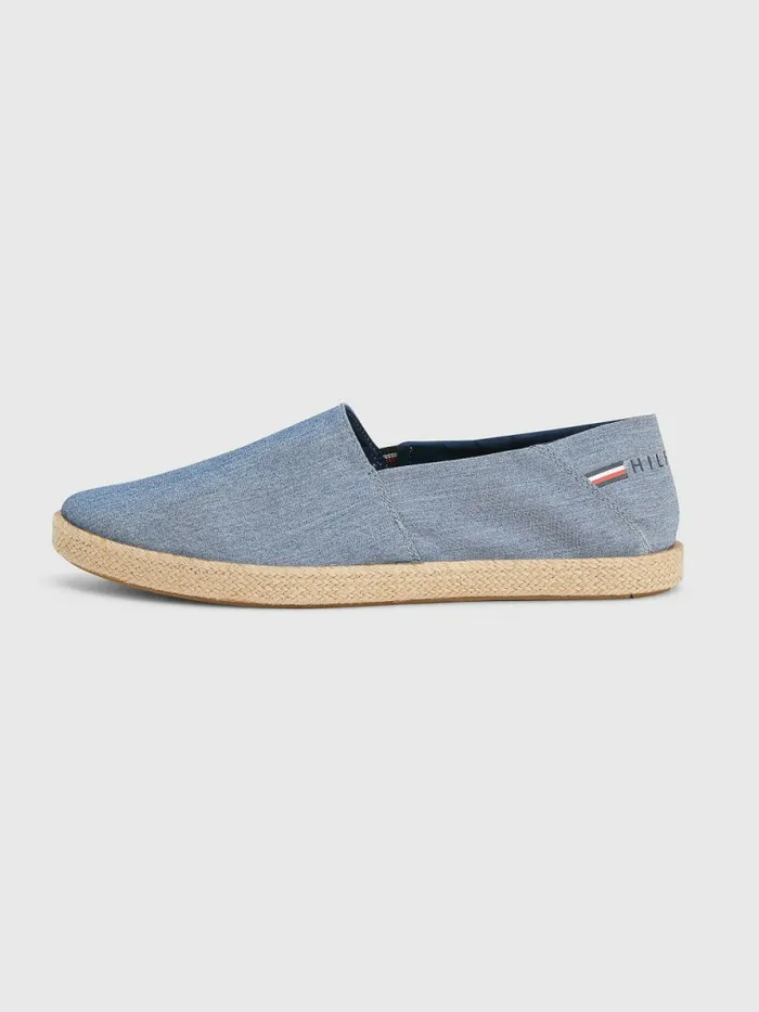 Tommy Hilfiger Chambray Espadrilles Twilight Indigo Mens Sandals Sliders and Flip Flops Cheap On Sale