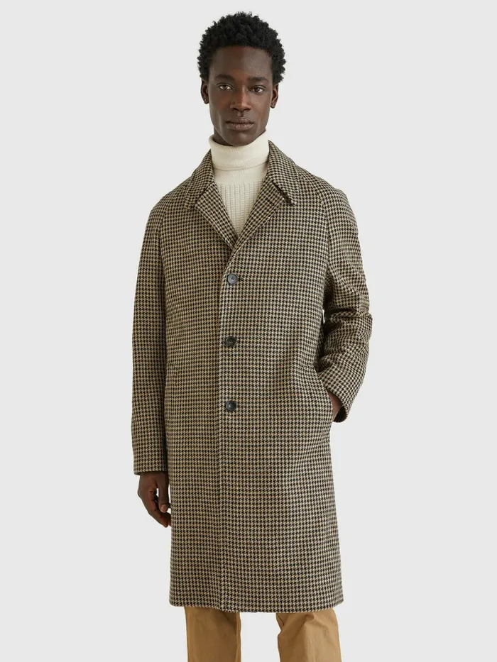 Tommy Hilfiger Check Wool Blend Slim Fit Coat Beige Mens Coats and Jackets Near Me Tommy Hilfiger Check Wool Blend Slim Fit Coat Beige Mens Coats and Jackets Near Me