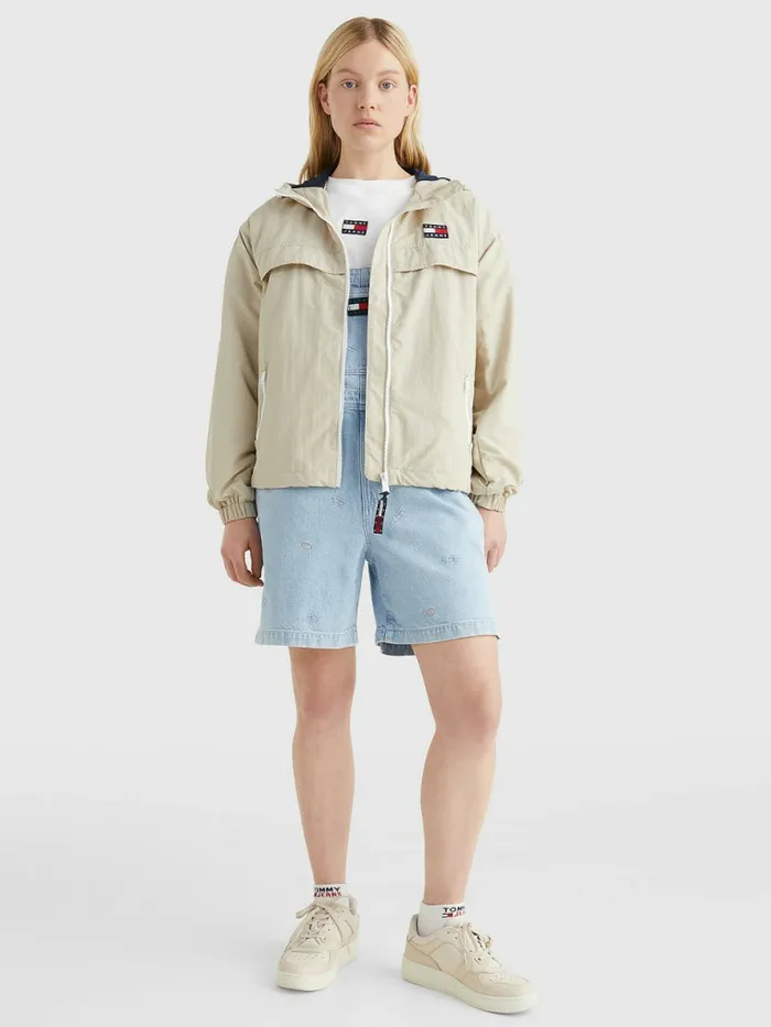 Tommy Hilfiger Chicago Hooded Windbreaker Savannah Sand Womens Coats and Jackets Cheap On Sale