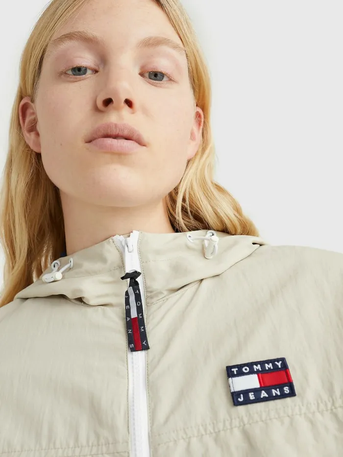 Tommy Hilfiger Chicago Hooded Windbreaker Savannah Sand Womens Coats and Jackets Cheap On Sale