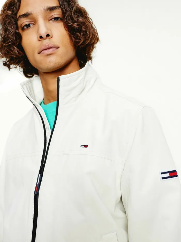 Tommy Hilfiger Classics Bomber Jacket Ivory Mens Coats and Jackets Gift Ideas