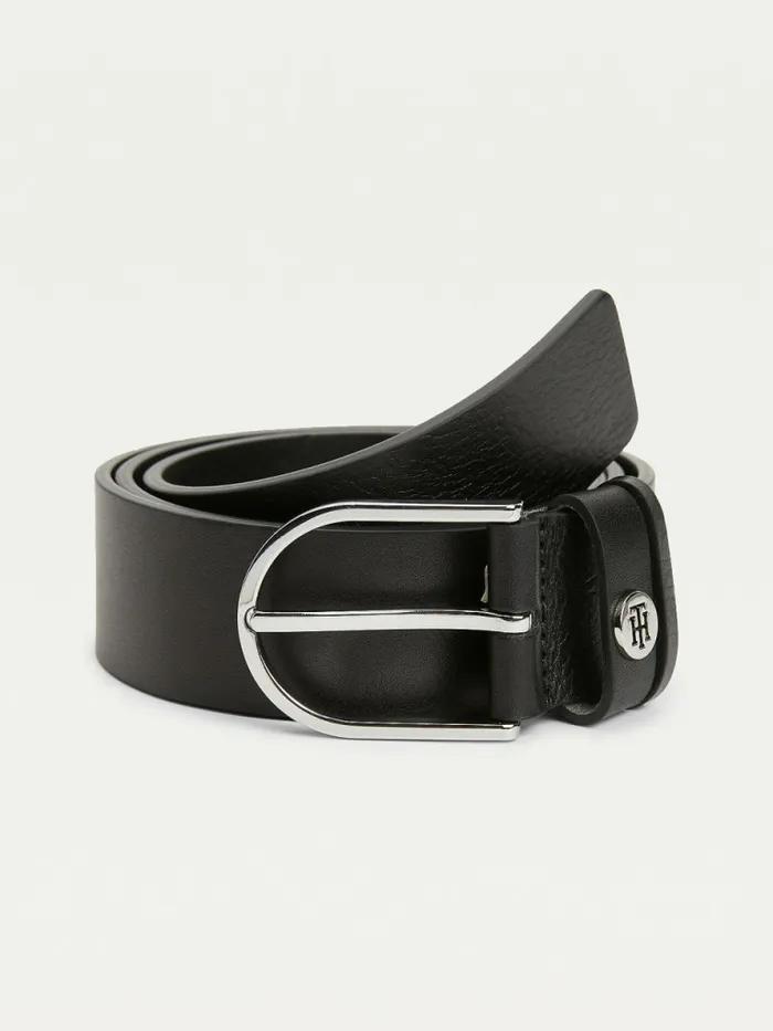 Tommy Hilfiger Classics Monogram Organic Leather Belt Black Womens Belts Popular Tommy Hilfiger Classics Monogram Organic Leather Belt Black Womens Belts Popular