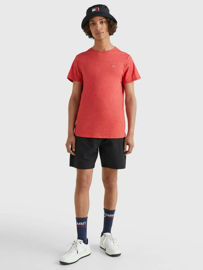 Tommy Hilfiger Classics Slim Fit TShirt Deep Crimson Mens Essentials