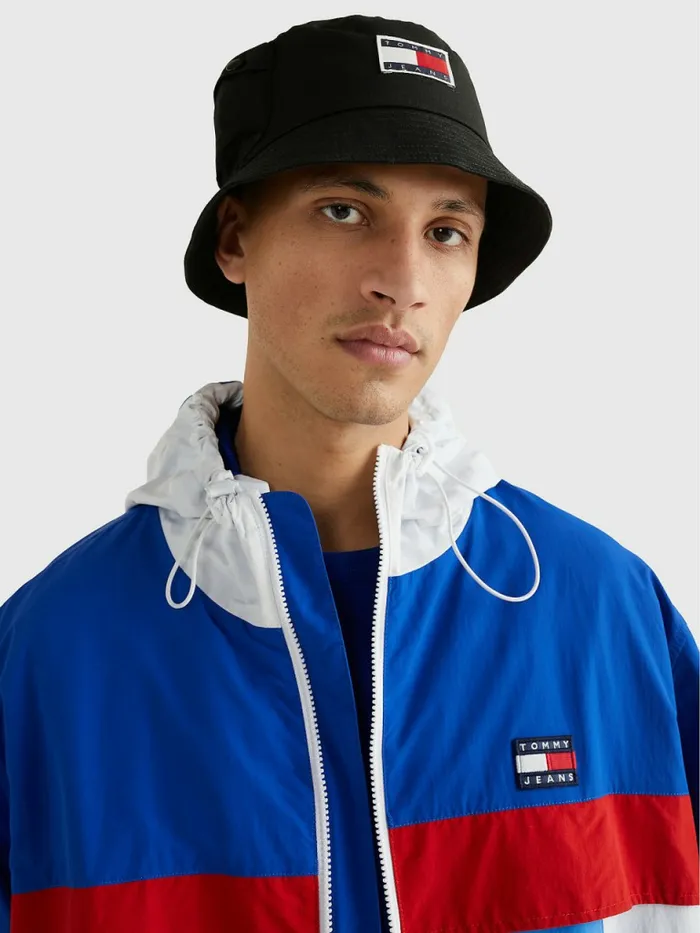 Tommy Hilfiger College Pocket Bucket Hat Black Mens Hats and Scarves Cheap On Sale