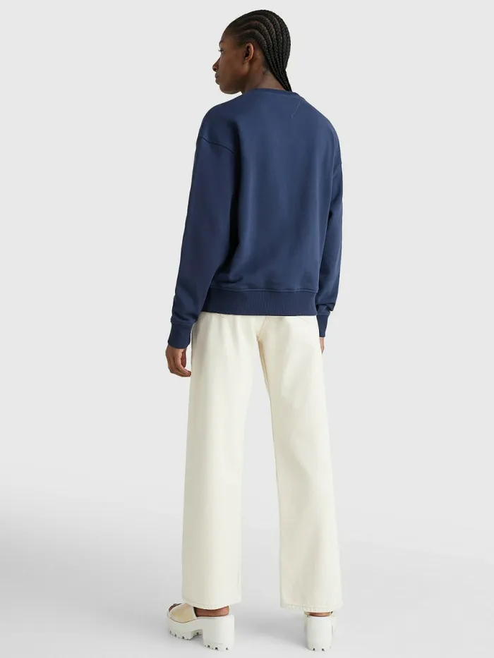 Tommy Hilfiger College Relaxed Fit Sweatshirt Twilight Navy Womens Sweatshirts and Hoodies Cheap On Sale