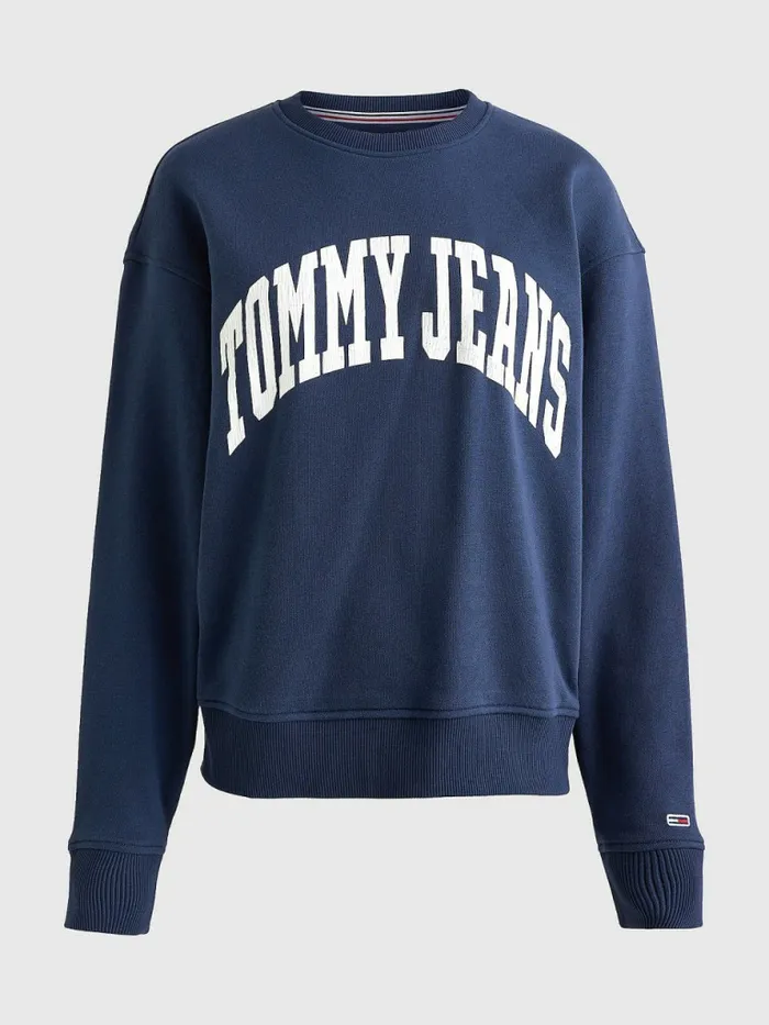 Tommy Hilfiger College Relaxed Fit Sweatshirt Twilight Navy Womens Sweatshirts and Hoodies Cheap On Sale