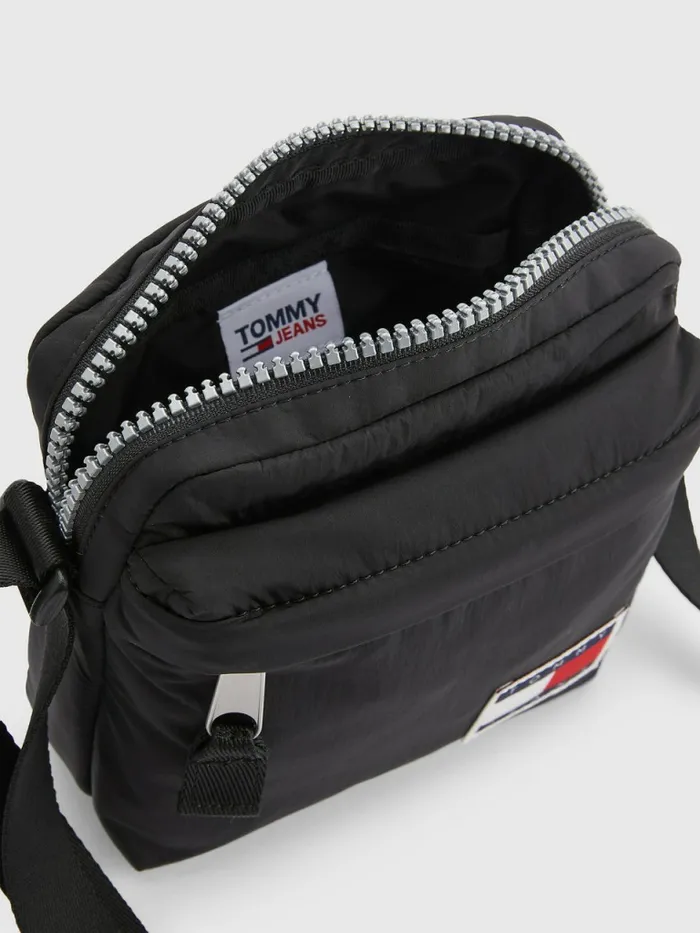 Tommy Hilfiger College Reporter Black Mens Bags Casaul