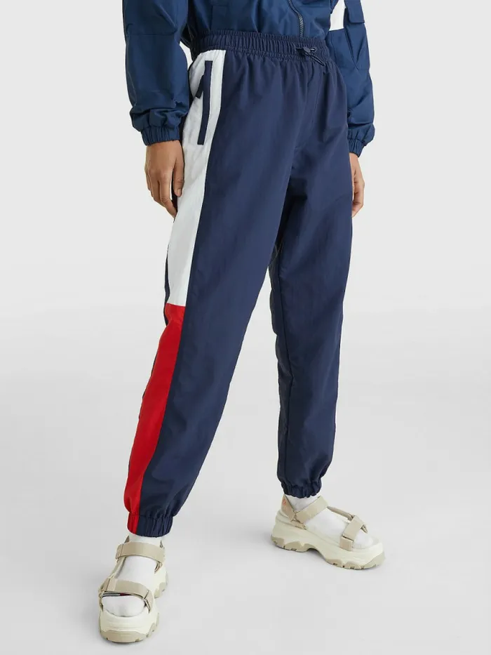 Tommy Hilfiger ColourBlocked Archive Wind Trousers Twilight NavyMulti Womens Trousers Tommy Hilfiger ColourBlocked Archive Wind Trousers Twilight NavyMulti Womens Trousers